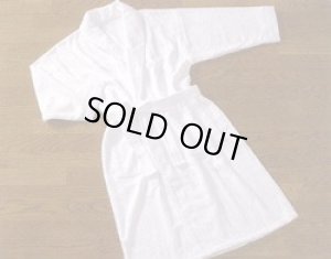 700ｇへちま襟バスローブ（白）