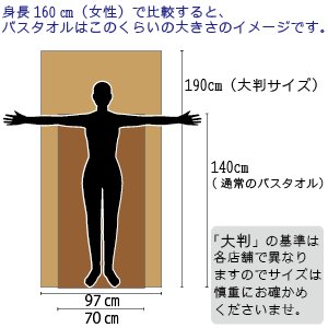 画像4: ブラウン・モカ 国産大判バスタオル (97×190cm) (4)