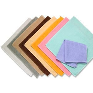 画像1: 92匁レピア織業務用スレンカラーおしぼりライトグリーン　12枚セット (1)