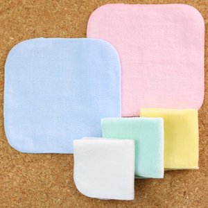 画像1: B品　14cmシャーリングミニタオルハンカチセット　650gセット (1)