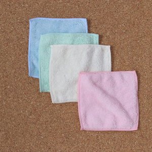 画像1: B品　15cmもふもふプチタオルハンカチ　色取り混ぜ500gセット (1)