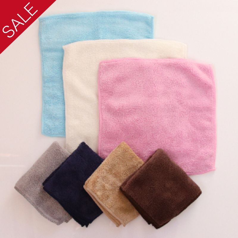 セール!　マイクロファイバーハンドタオル 25×25cm　取り混ぜ13枚セット